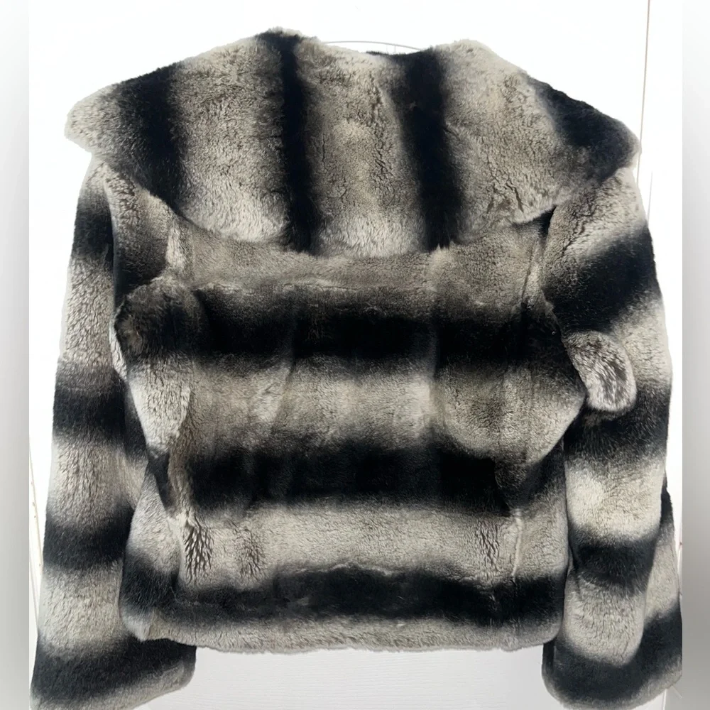 100% Rabbit Fur Coat Alice and Olivia - Picture 2 of 4